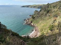 Looking across the mouth of the Dart Estuary towards Blackstone Point